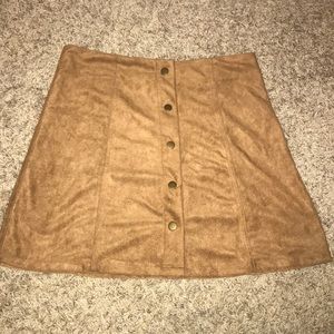 Brown Button up skirt